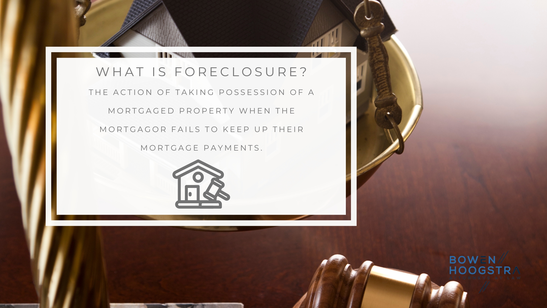 Infographic of the definition of foreclosure