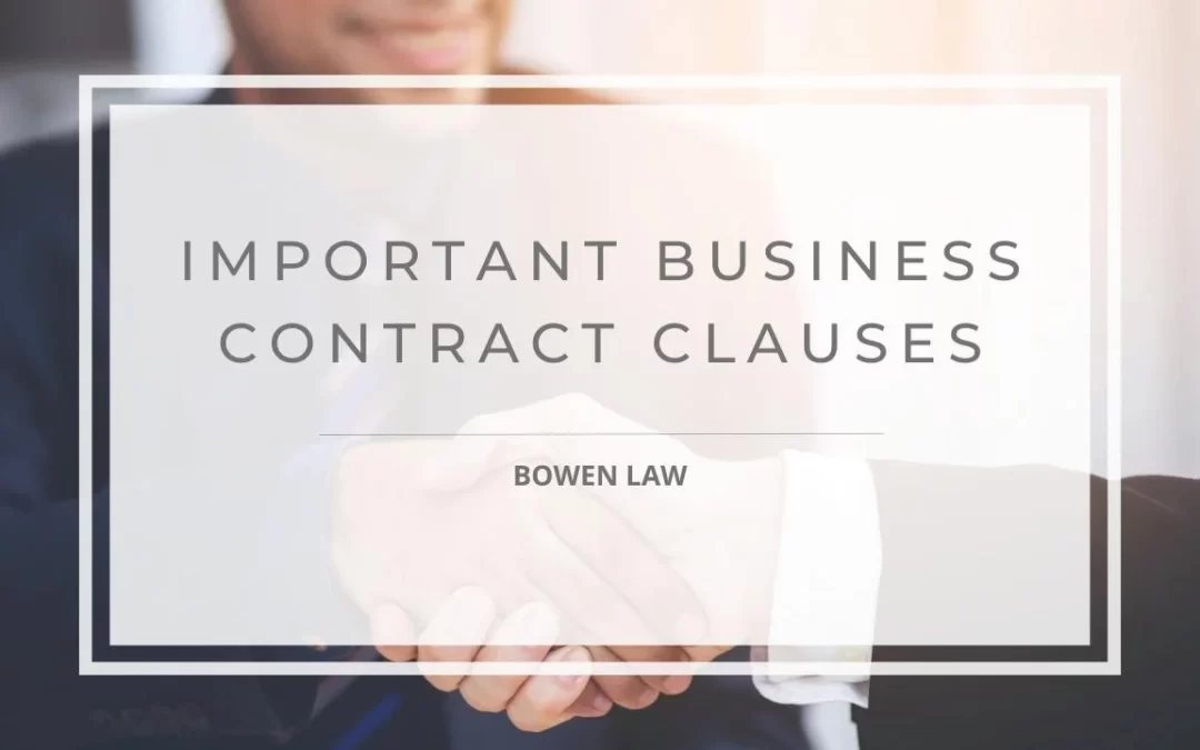 Five Important Clauses in a Business Contract