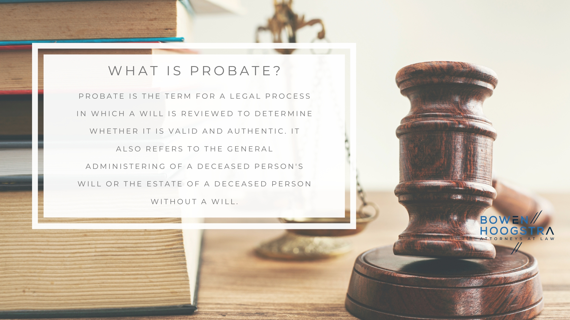 Infographic of the definition of probate