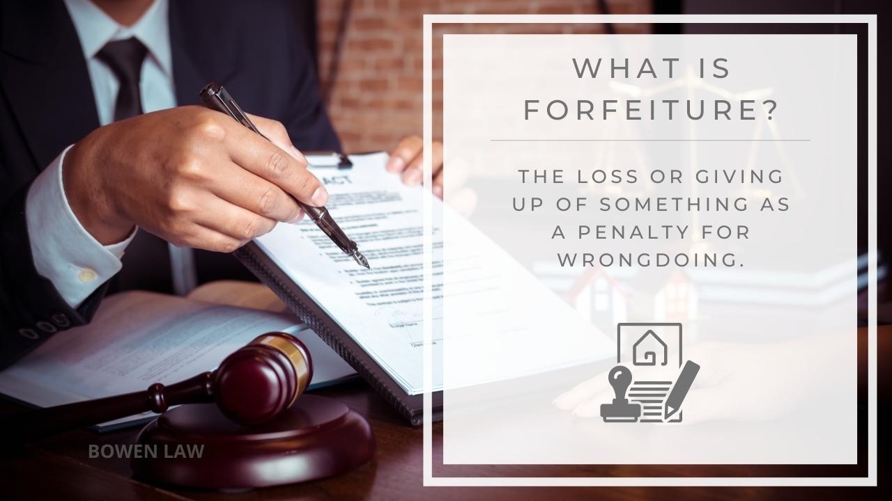 Infographic of the definition of forfeiture