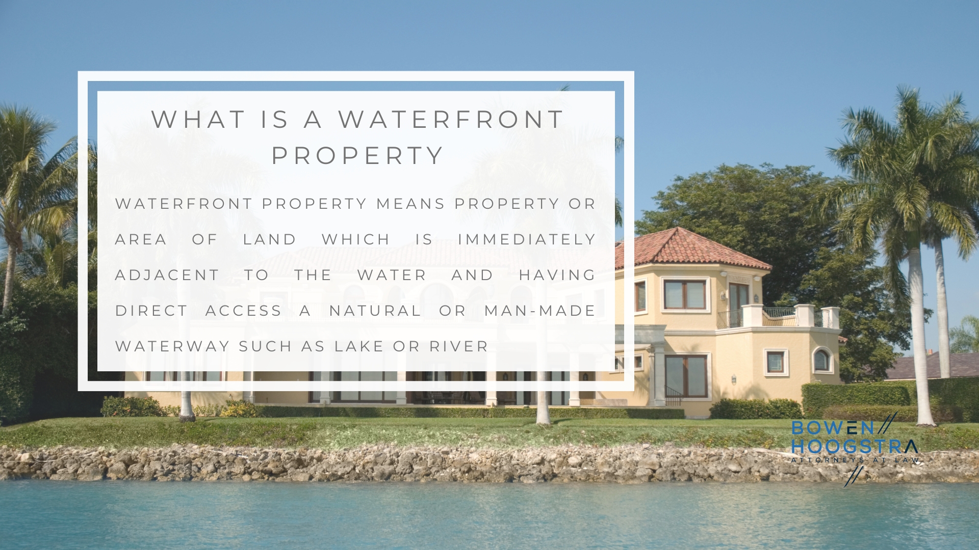 Infographic of what is a waterfront property