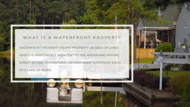 Infographic of what is a waterfront property