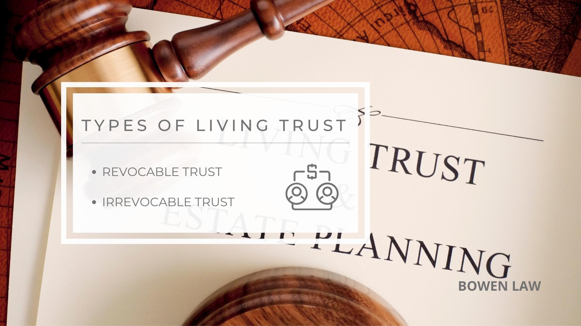 Infographic of the types of living trust