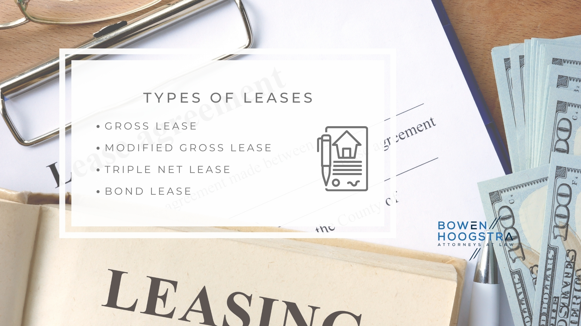 Infographic image of the types of leases