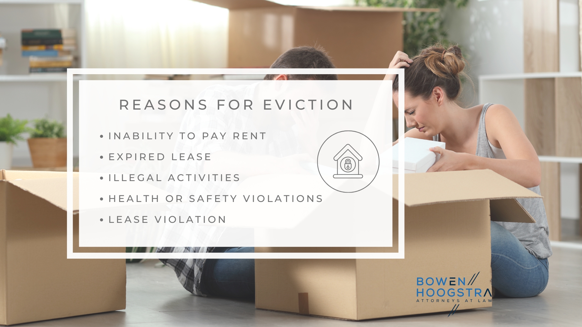 Infographic image of reasons for eviction