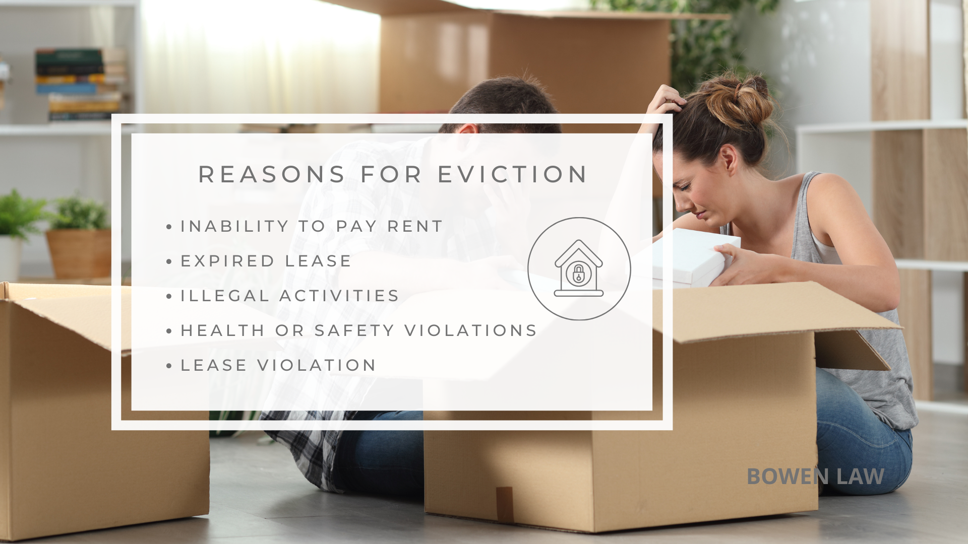  Infographic image of reasons for eviction
