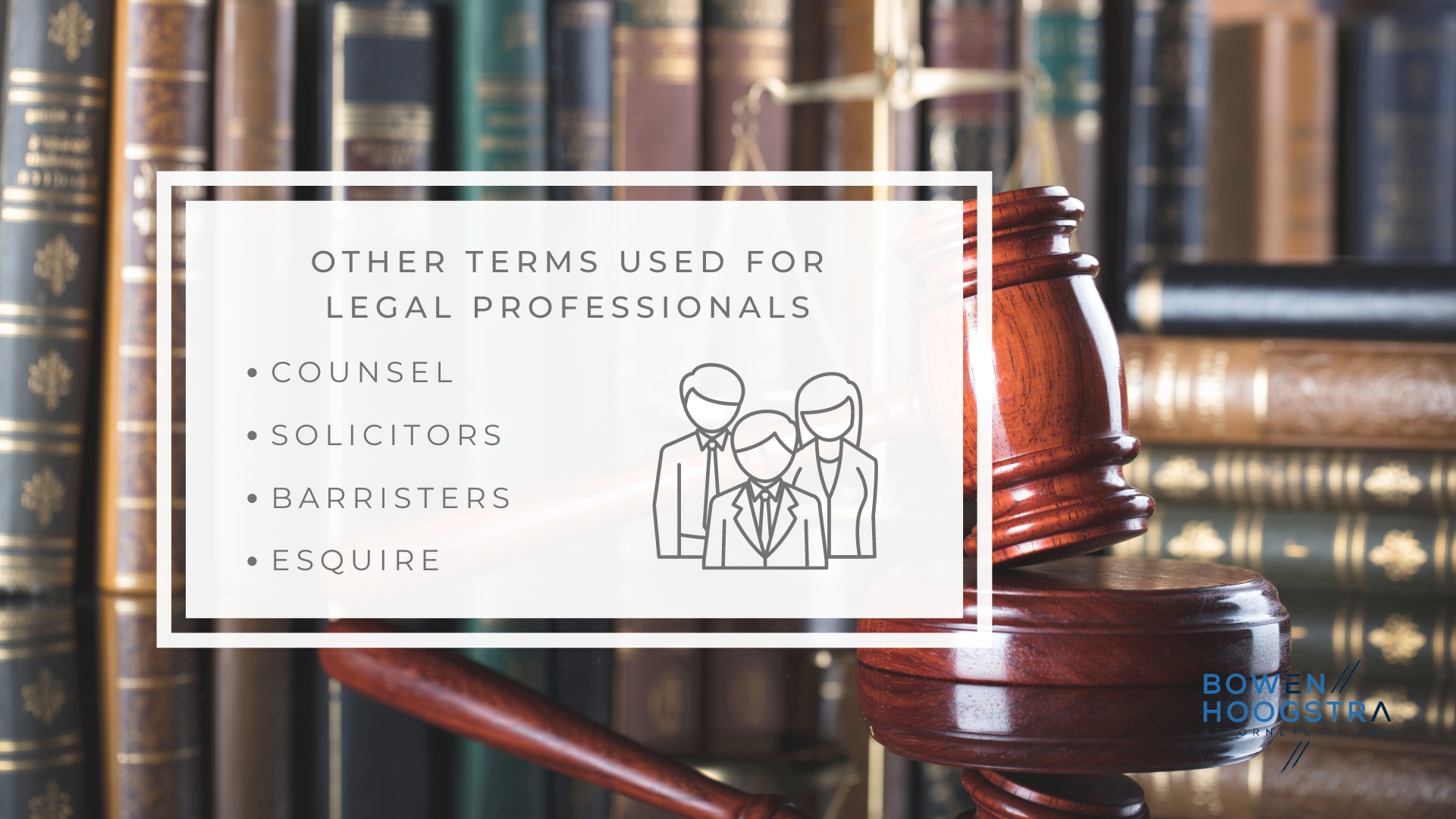 Infographic image of other terms used for legal professionals