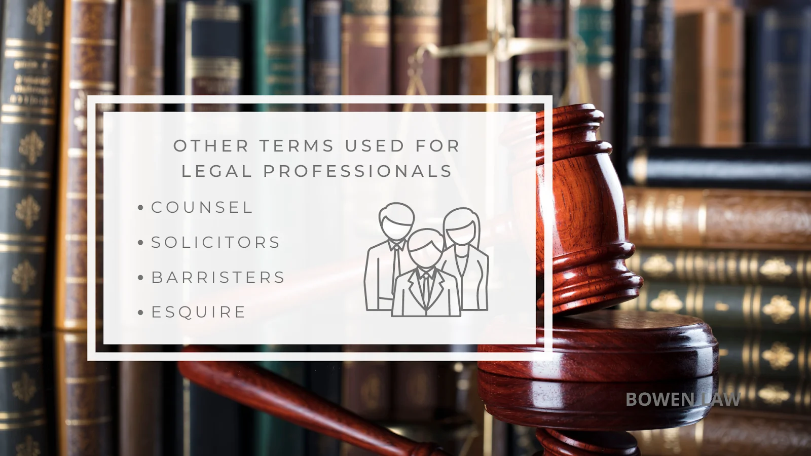 Infographic image of other terms used for legal professionals