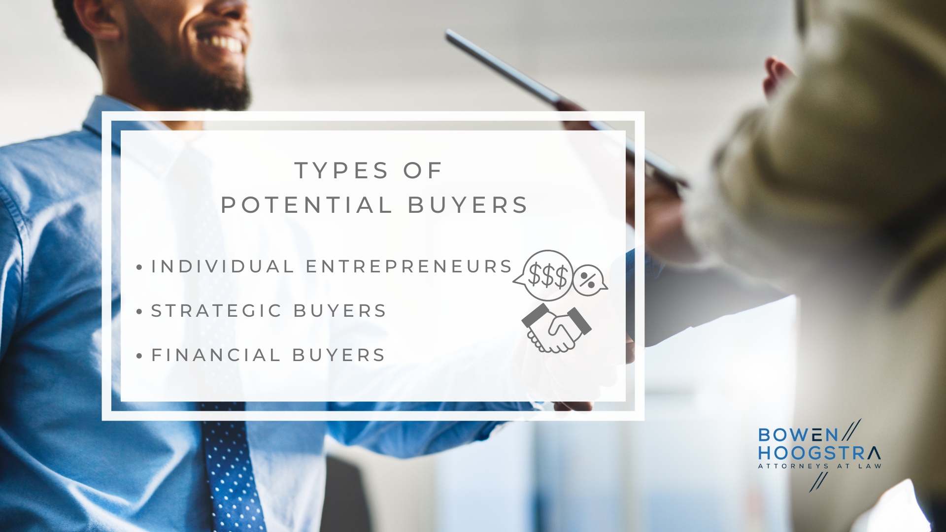 Infographic image of types of potential buyers