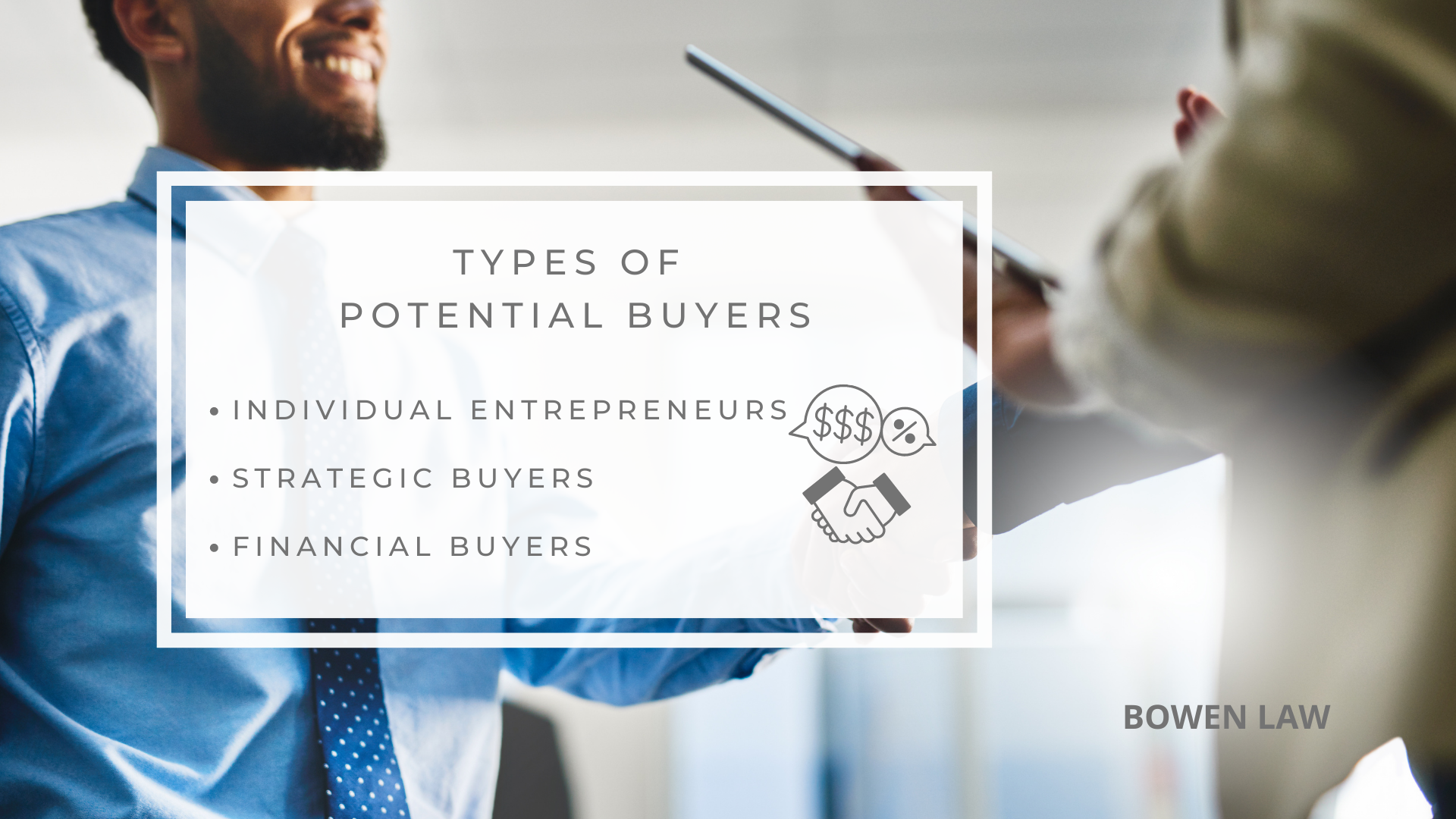 Infographic image of types of potential buyers