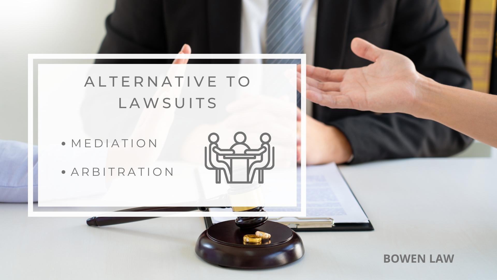 Infographic image of alternative to lawsuits