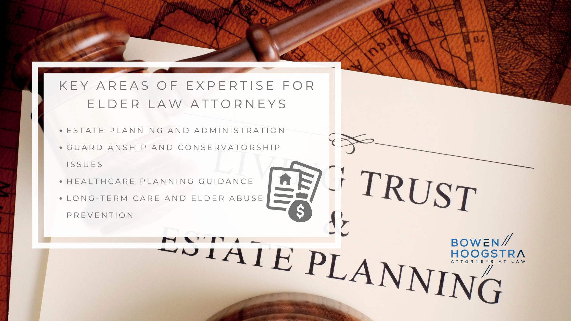 Infographic image of key areas of expertise for elder law attorneys