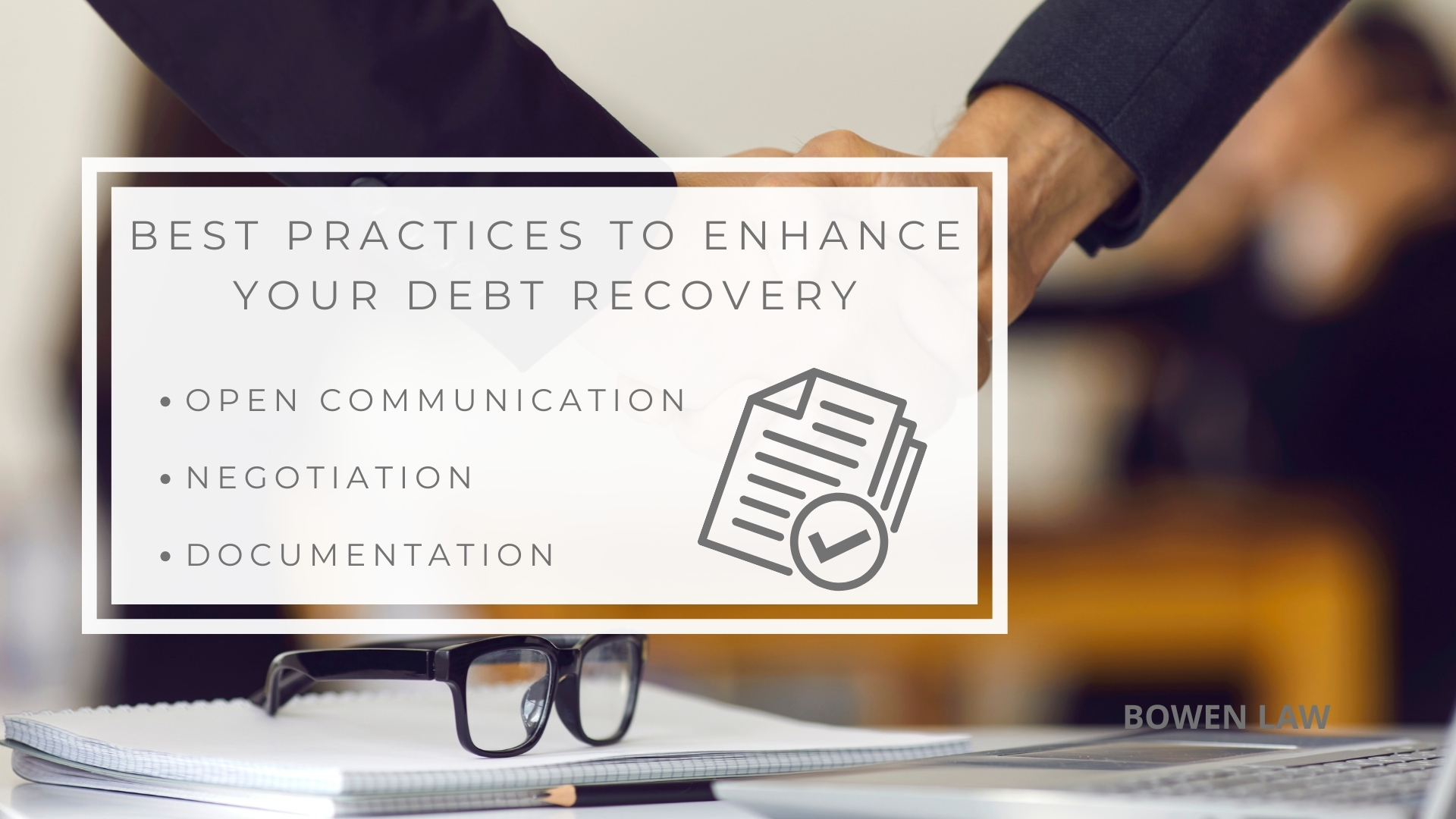 Infographic image of best practices to enhance your debt recovery
