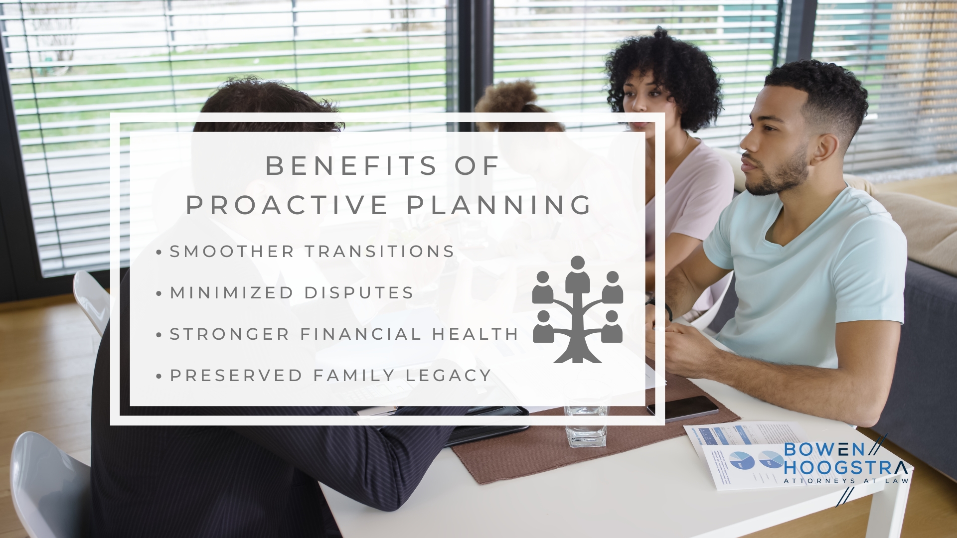 Infographic image of benefits of proactive planning