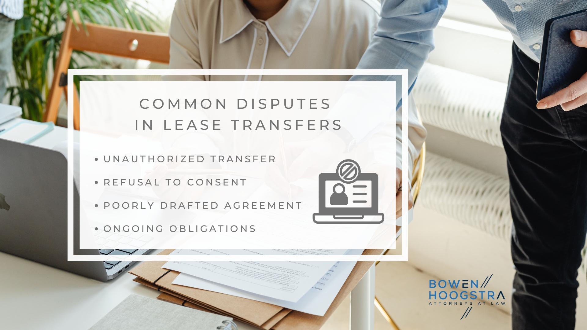 Infographic image of common disputes in lease transfers