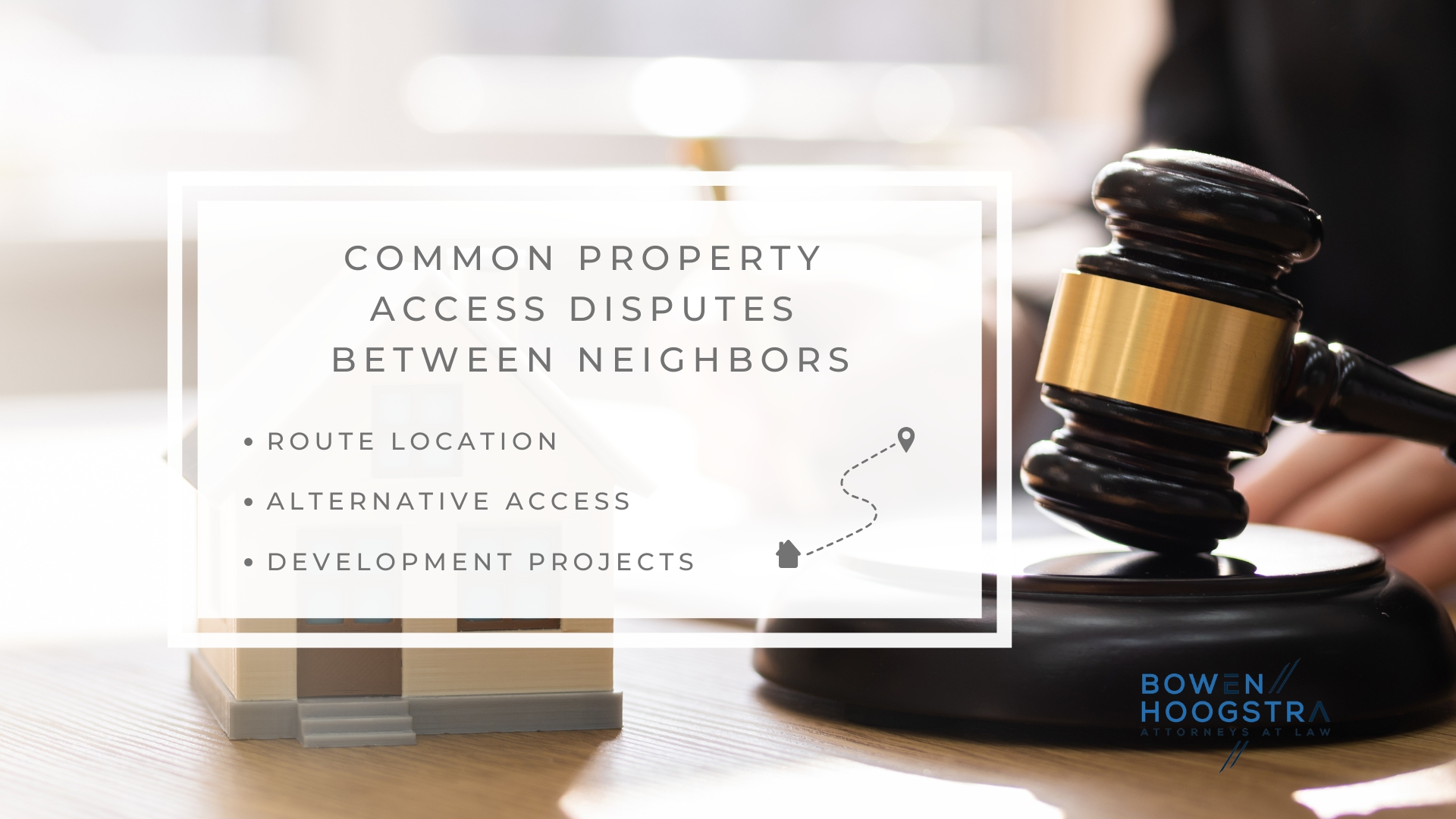 Infographic image of common property access disputes between neighbors
