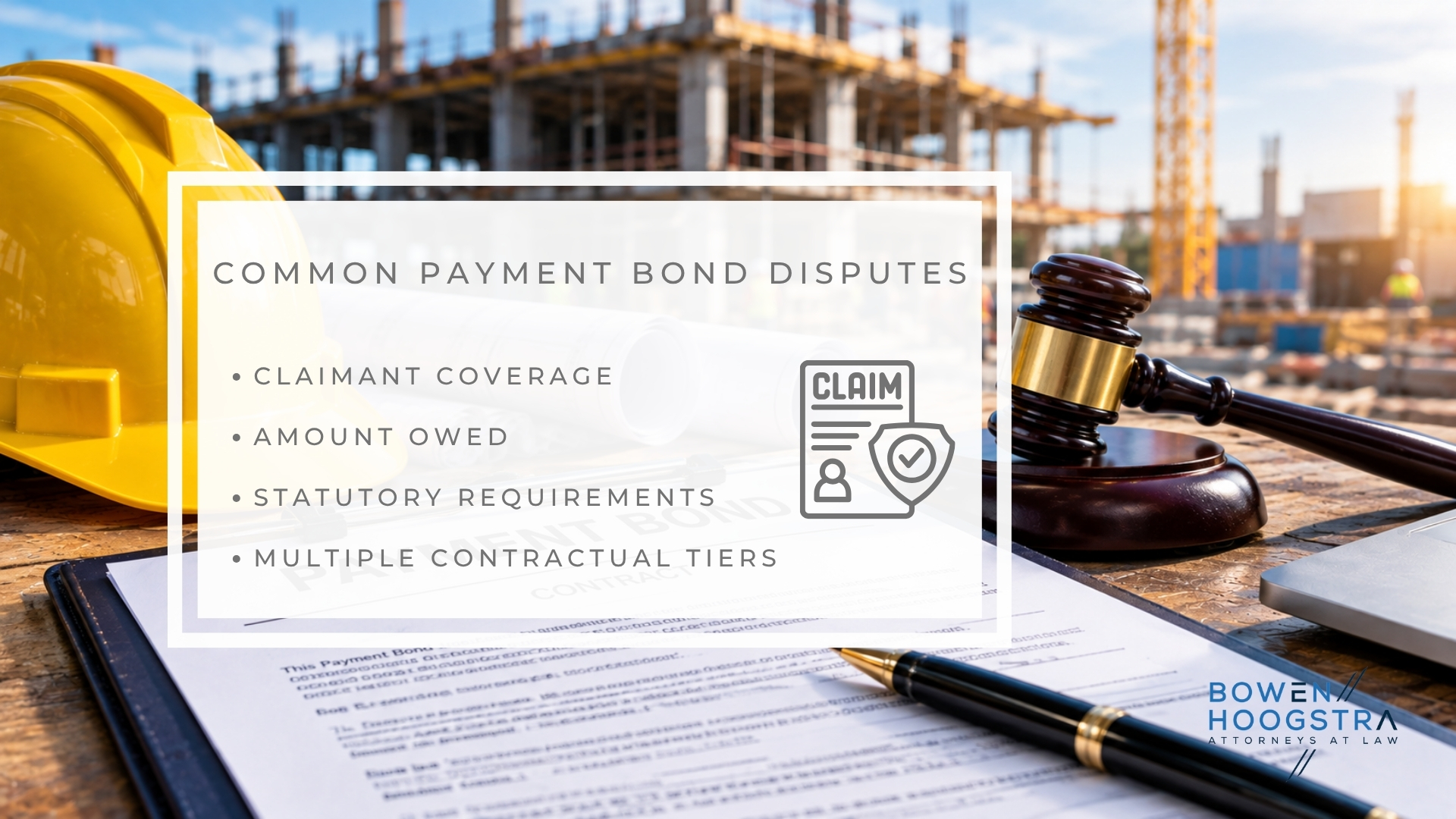 Infographic image of common payment bond disputes