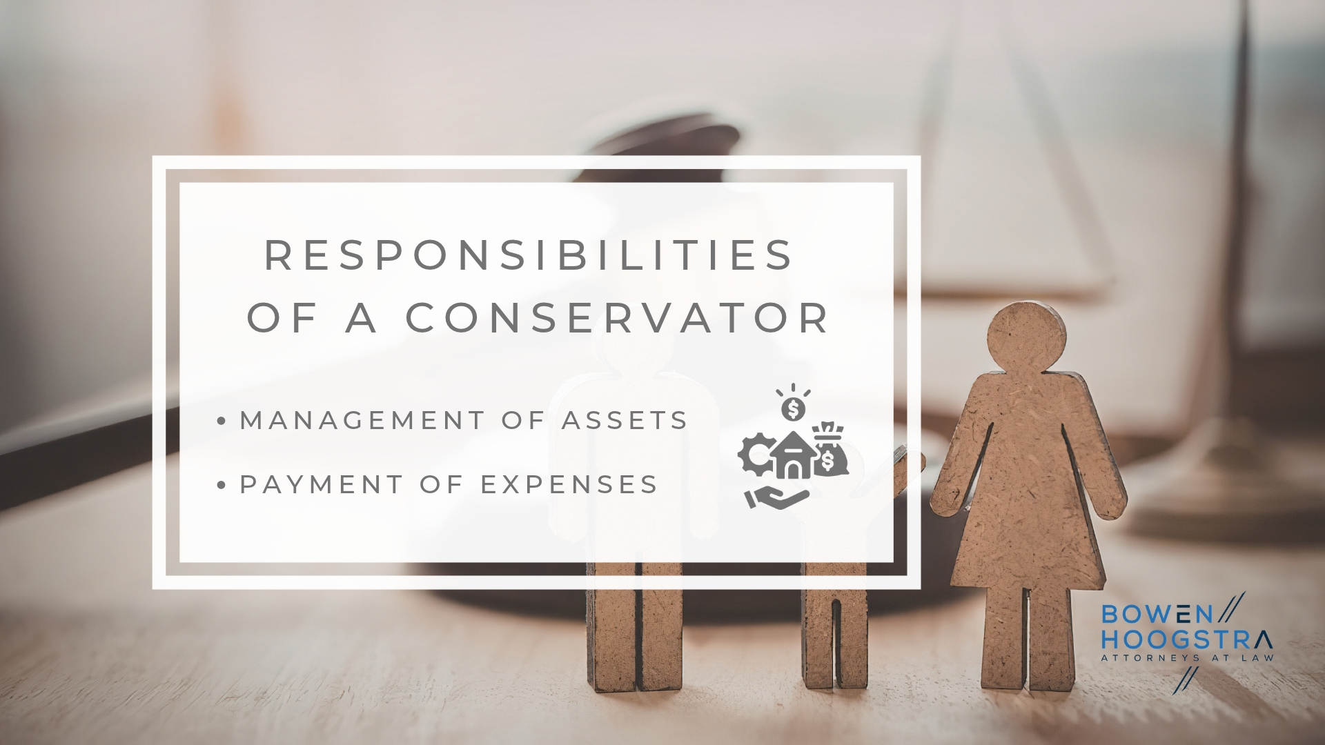 Infographic image of responsibilities of a conservator